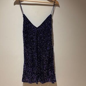 Lulu's Sparkling Purple Mini Dress